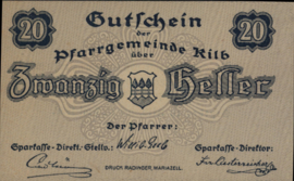 Austria - Emergency issues - Kilb KK.:437 20 Heller 1920