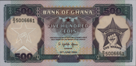 Ghana P28 500 Cedis 1994