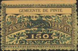 België - Noodgeld - Pinte   NL0.Blauw op geel 150 Grammen 1914-1918 (No date)