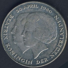 Nickel 2½ Gulden 1980 Double Portrait