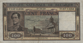 Belgium P126.2 100 Francs 1945-1950