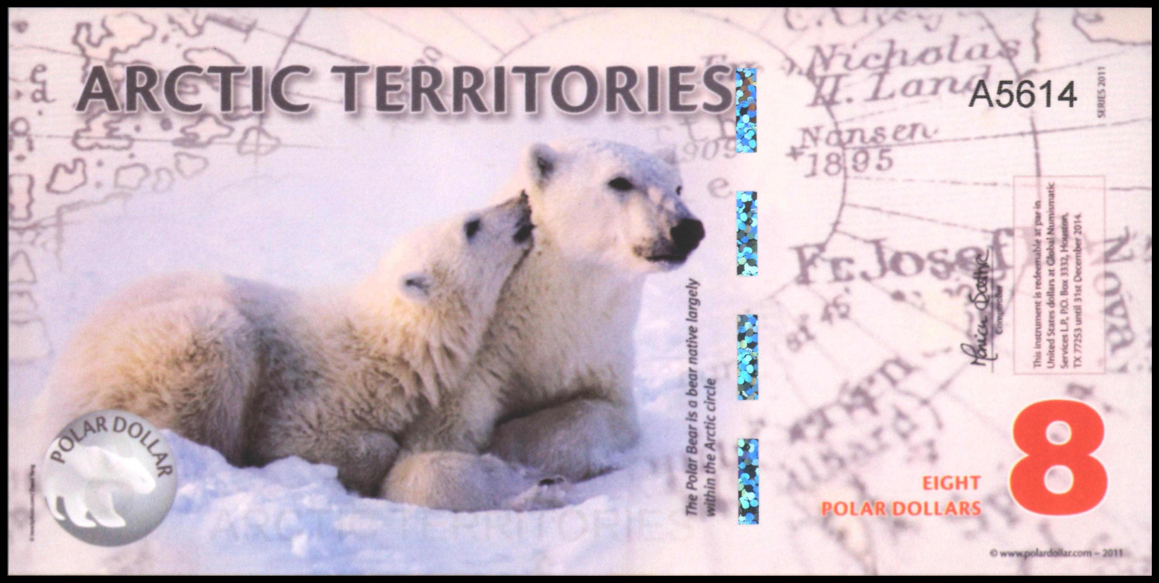 Arctic territories   FANT-ARC8 8 Dollars 2011