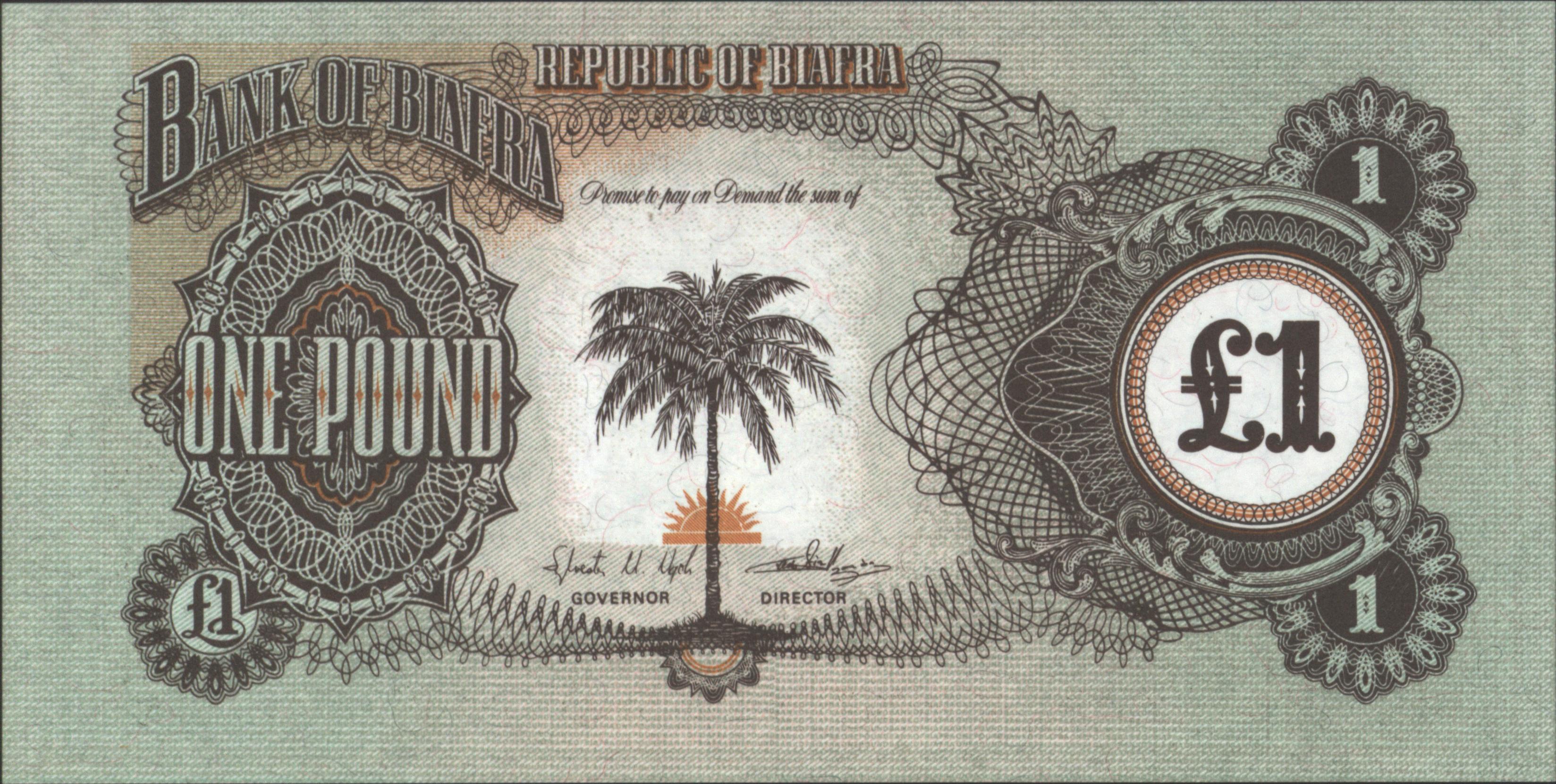 Biafra   P5 1 Pound 1969 ERROR