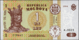 Moldavië   P8/B108 1 Leu 1994-2013