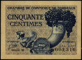 France - Emergency - Bordeaux  JPR.:30.28 50 Centimes 1926