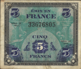 Frankrijk P115.a 5 Francs 1944