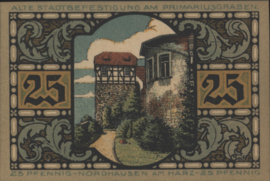 Duitsland - Noodgeld - Nordhausen Grab/Mehl.:987.1.h.L 25 Pfennig 1921