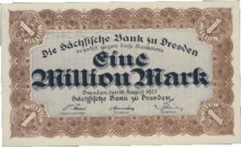 Sächsische Bank zu Dresden  1.000.000 Mark 1923 Ros.SAX19.f