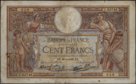 Frankrijk  P86 100 Francs 1939