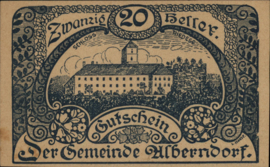 Oostenrijk - Noodgeld - Alberndorf  KK.:17 20 Heller 1920