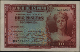 Spanje  P86/B529 10 Pesetas 1935