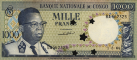 Congo Democratische Republiek (Kinshasa)   P8 1.000 Francs 1964