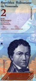 Venezuela  P88.d 2 Bolivares 2012-01