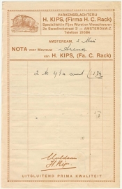 Nederland, Amsterdam, Nota, H. Kips, No Date (Jaren '30)