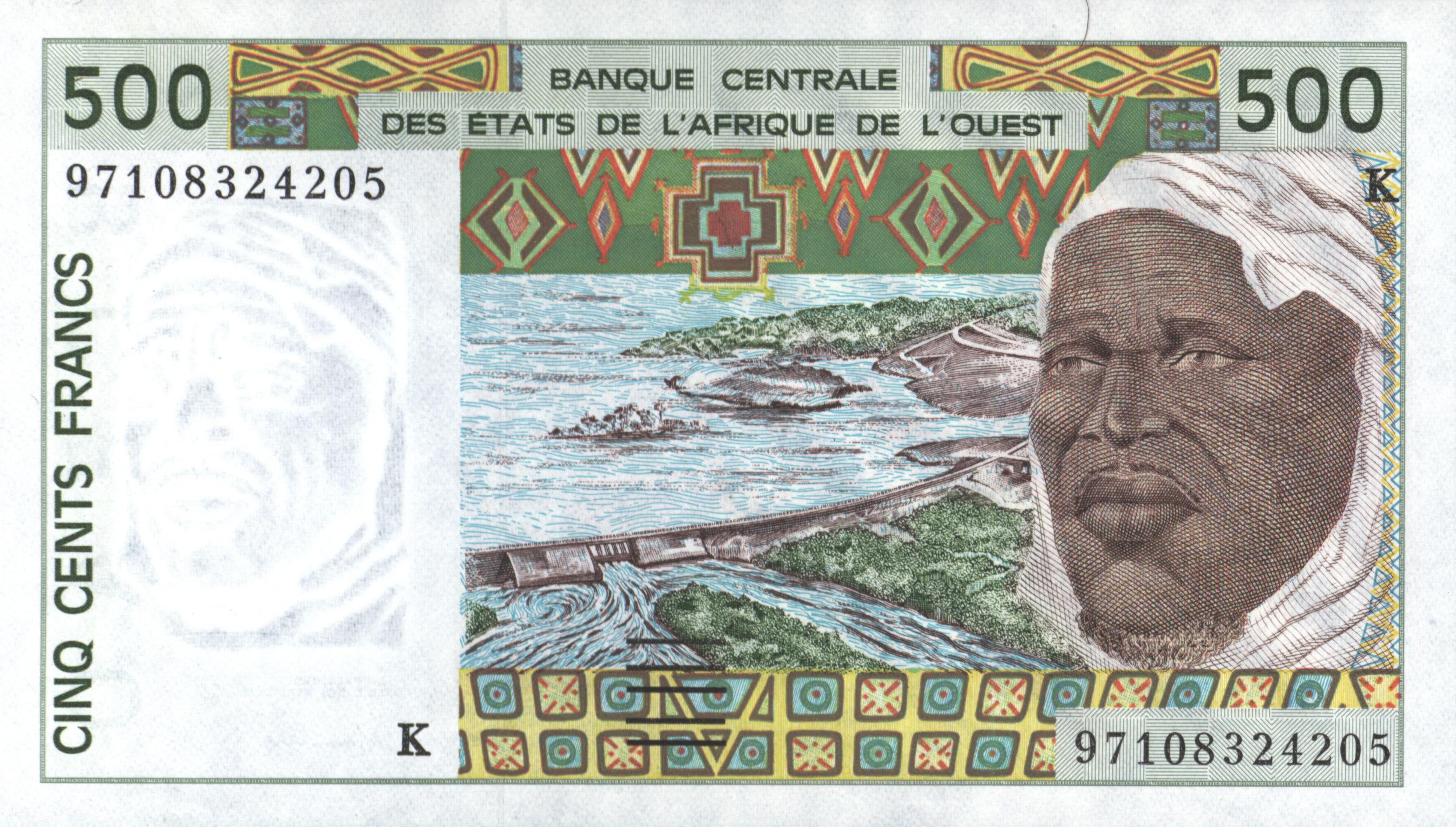 West African States - Senegal P710K.h 500 Francs 1997