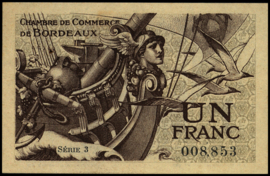 France - Emergency - Bordeaux  Pirot:30.302 1 Franc 1926