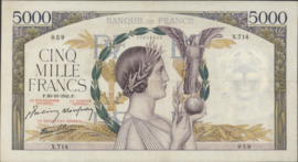 Frankrijk  P97 5.000 Francs 1934-'44