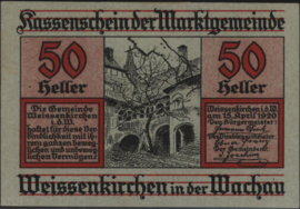 Oostenrijk - Noodgeld - Weissenkirchen KK: 1158 50 Heller 1920