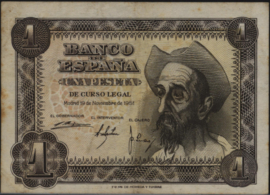 Spanje P139 1 Peseta 1951