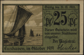 Germany - Emergency issues - Cuxhaven  C37 25 Pfennig 1919