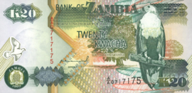 Zambia  P36 20 Kwacha 1992