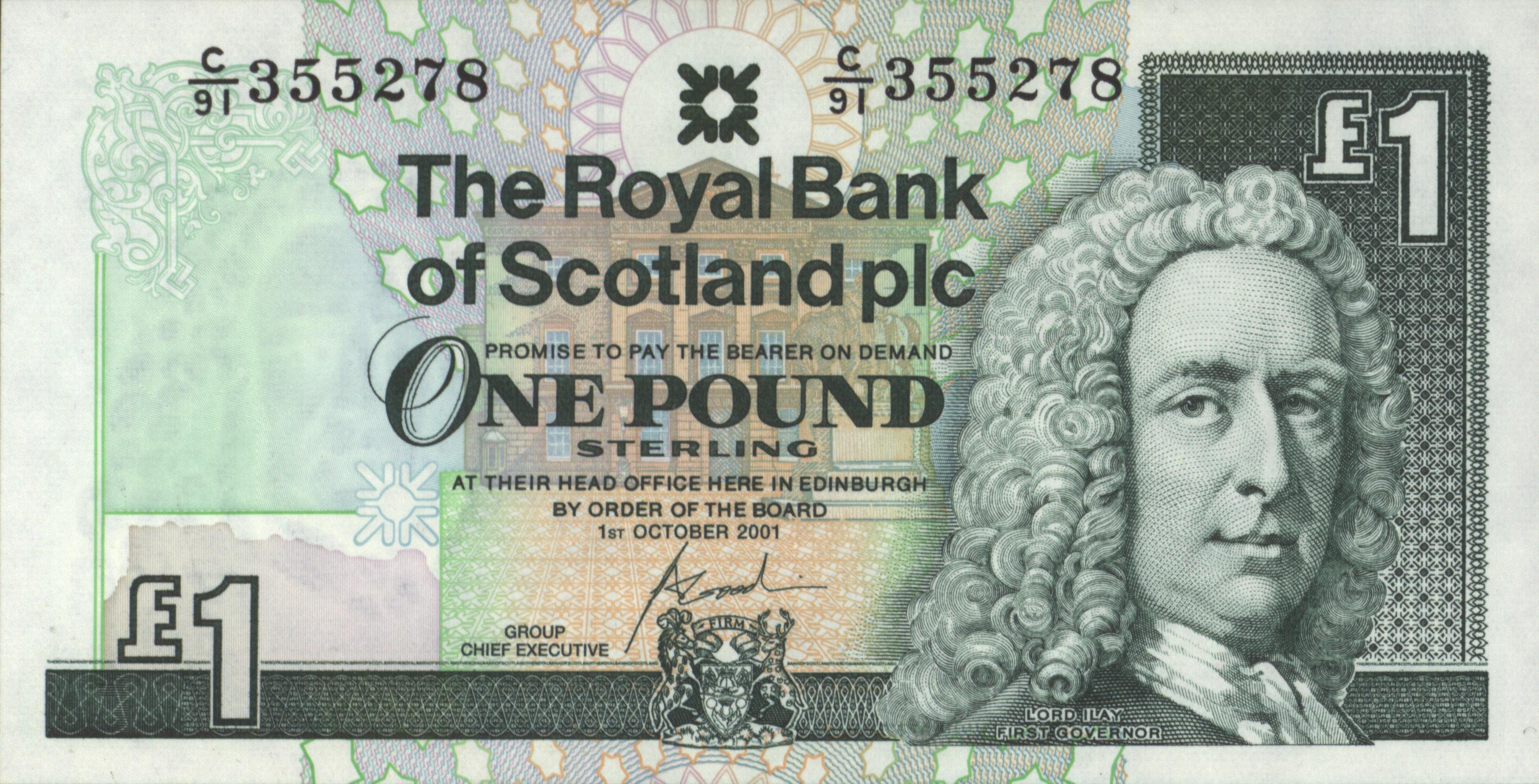 Royal Bank of Scotland plc P351.e 1 Pound 2001