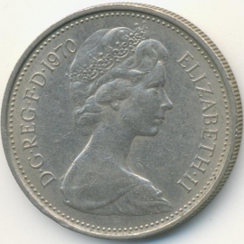 Engeland 5 New Pence 1970 KM#911