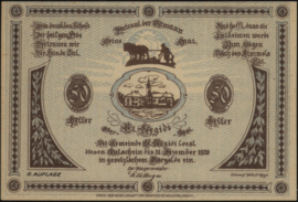 Austria - Emergency issues - St. Aegidi KK875 50 Heller 1920