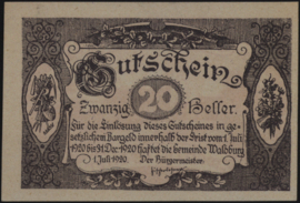 Oostenrijk - Noodgeld - Waldburg KK. 1130 20 Heller 1920
