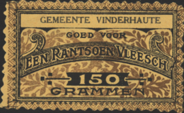 België - Noodgeld - Vinderhaute   NL0.Bruin op geel 150 Grammen 1914-'18 (No date)