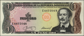 Dominican Republic P126.b 1 Peso Oro 1987