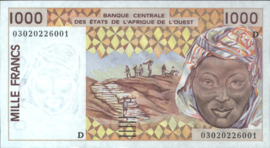 West Afrikaanse Staten/Mali P411D.m 1.000 Francs 2003