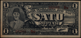 Indonesië - ORI I. 1945-1949.  P17.a 1 Rupiah 1945