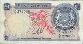 Singapore   P1 1 Dollar 1967