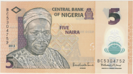 Nigeria P38 5 Naira 2009-'22