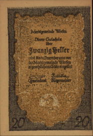 Oostenrijk - Noodgeld - Werfen Markt KK.:1173 20 Heller 1920