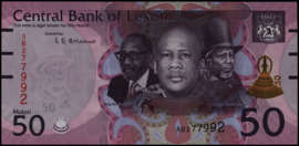 Lesotho  P28.a 50 Maloti 2021