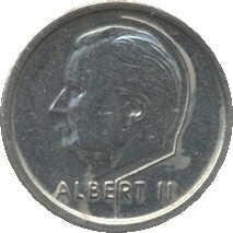 Belgique KM187 1 Franc 1994-98