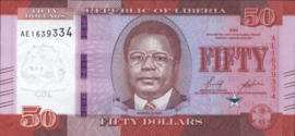 Liberia  P40 50 Dollars 2022