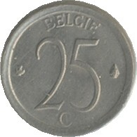 België KM154.1 25 Centimen 1964-1975