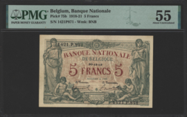 België  P75.b 5 Francs 1919