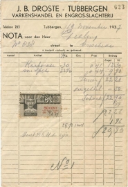 Netherlands, Tubbergen, Nota, J.B. Droste, 1937