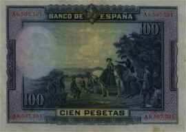 Spain  P76.a 100 Pesetas 1928