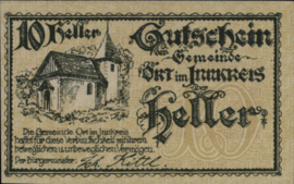 Oostenrijk - Noodgeld - Ort Im Innkreis KK.:711 10 Heller 1920