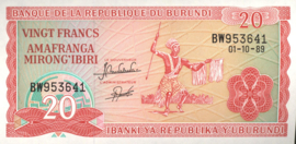 Burundi  P27 20 Francs 1977-2007