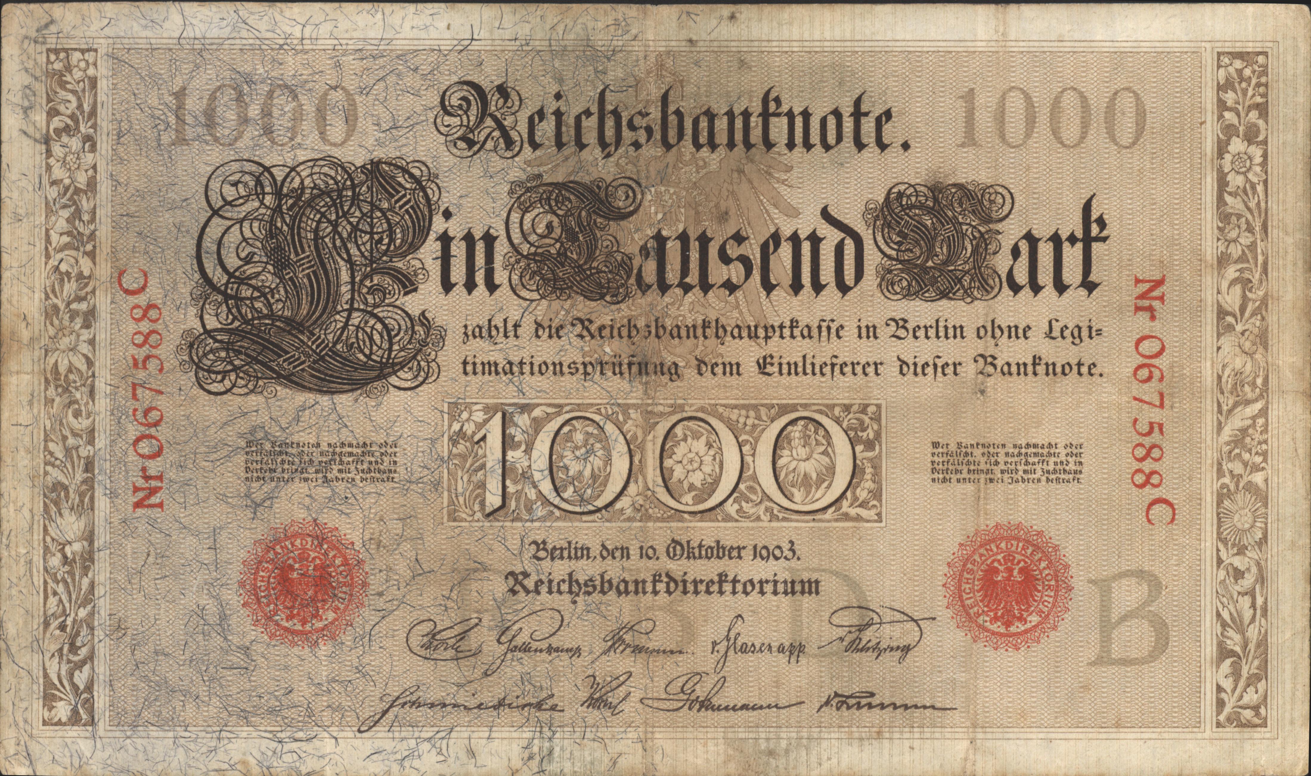 Duitsland  P23.R:B:A 1.000 Mark 1903