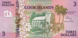 Cook eilanden   P7.a 3 Dollar 1992 (No date)