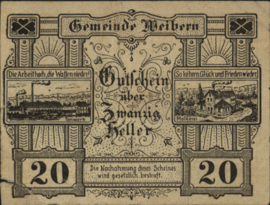 Austria - Emergency issues - Weibern KK. 1146 20 Heller 1920