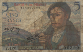 France  P98 5 Francs 1943