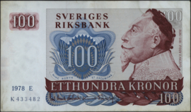 Sweden P54.c 100 Kroner 1978